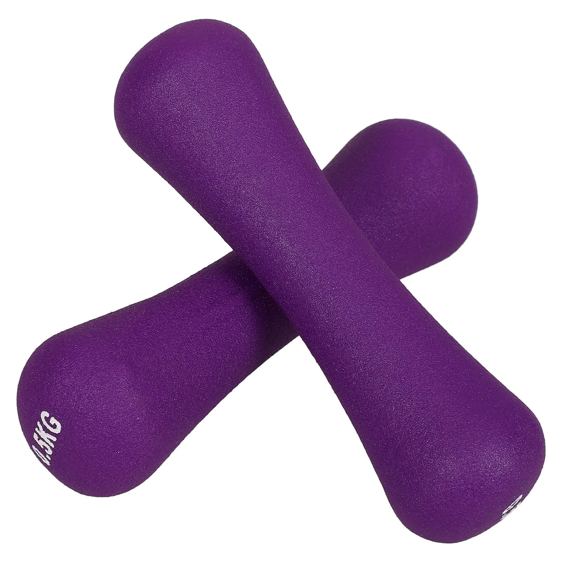 Bone-Shaped Hand Weights, 2 x 0.5kg, Purple