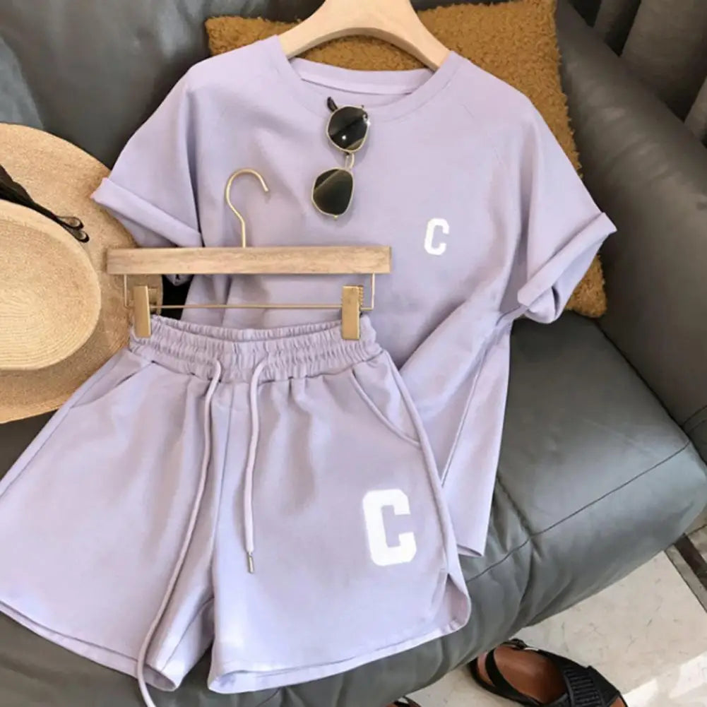 Women's Summer T-Shirt and Shorts Set
