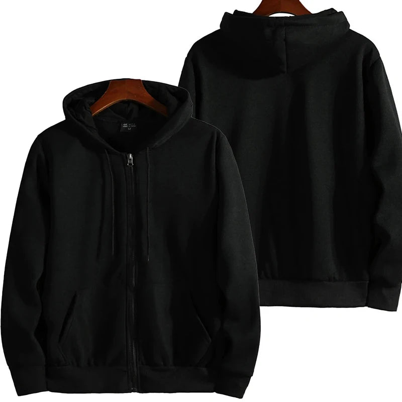 Zipper Hoodies Autumn Winter Men's New Long Sleeve