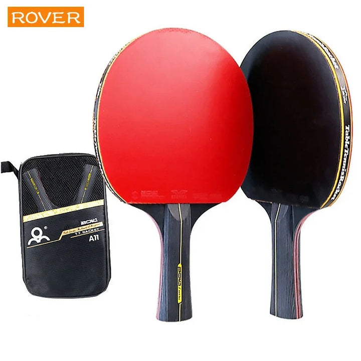Table Tennis Bats, Set of 2 with Carry Bag