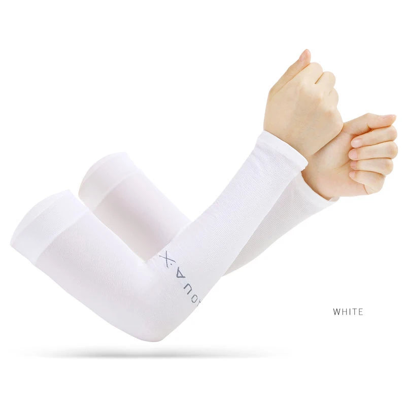 Anti-UV Arm Covers Men Women Cycling Fingerless Gloves