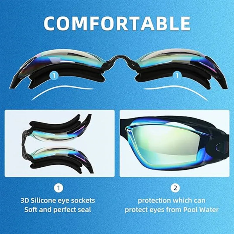 ARENA Professional Adult Anti-fog Swimming Goggles Earplugs Men
