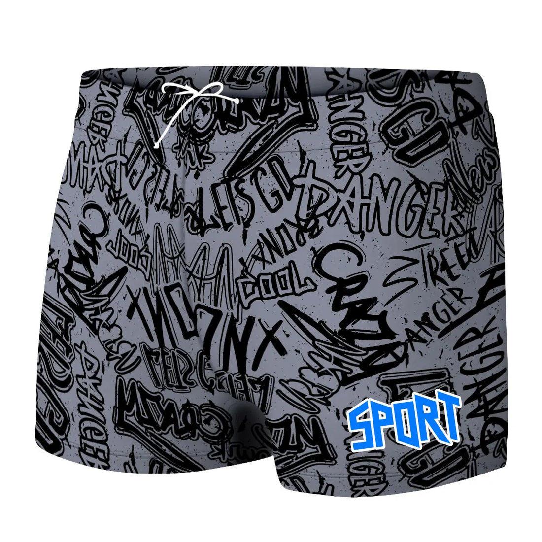 Men's 3D Print Swim Shorts, Sizes L-5XL