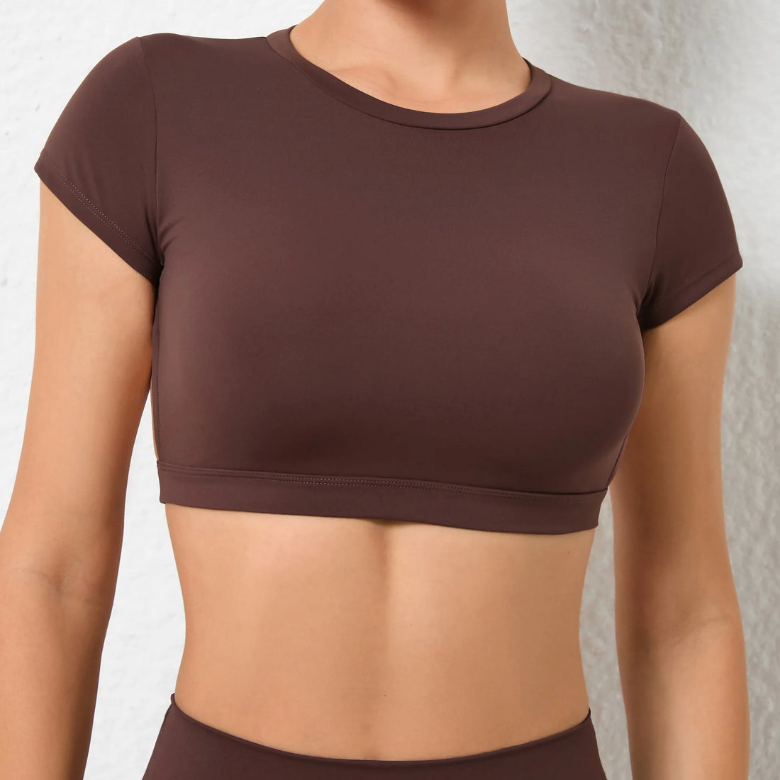 Women's Breathable Short-Sleeve Gym Crop Top