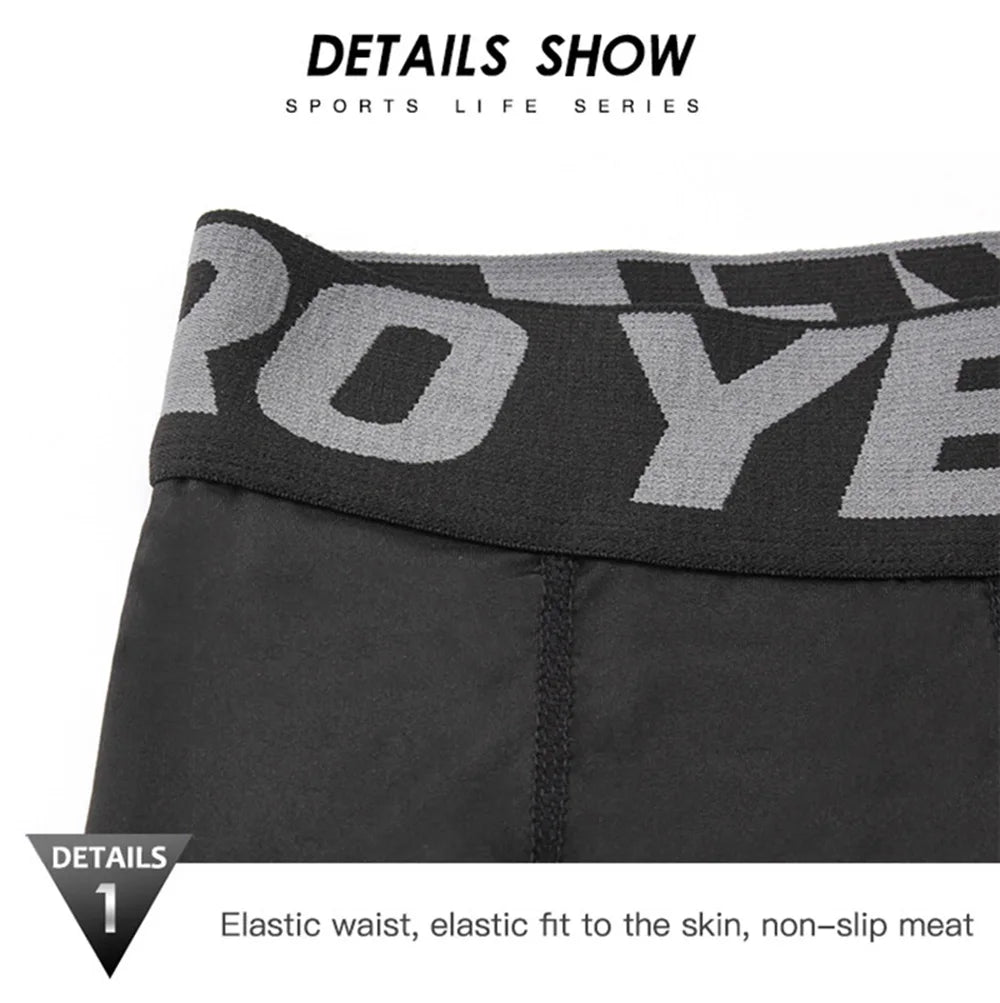 Sports Shorts Men Compression Running Shorts Pocket Quick