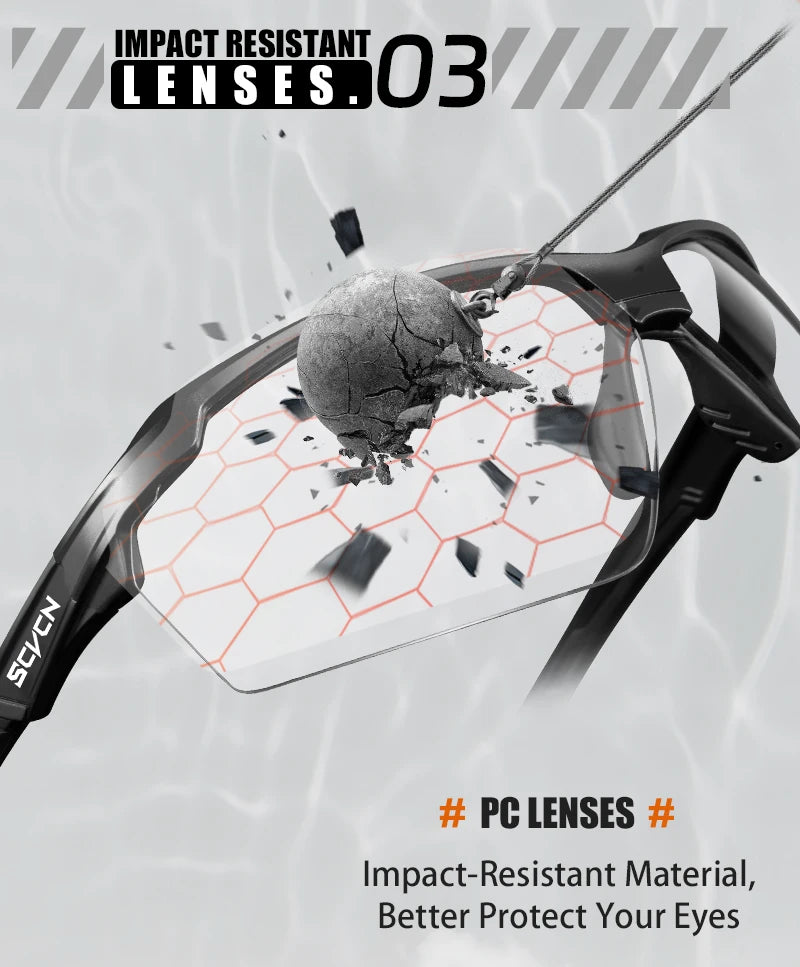 SCVCN Photochromic Cycling Glasses Men MTB Cycling Sunglasses