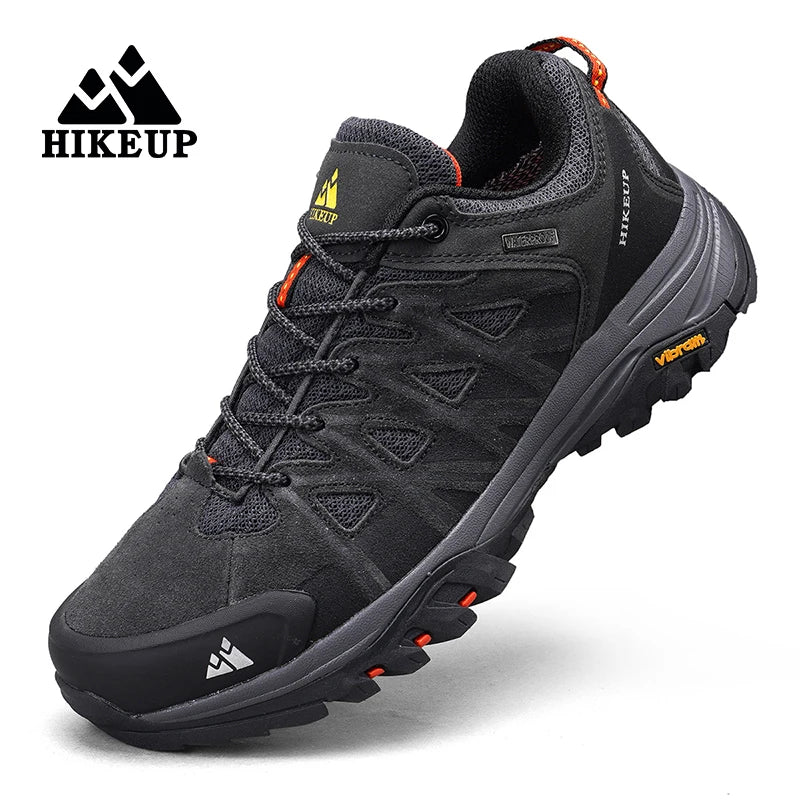 HIKEUP New Arrival Mens Hiking Shoes Breathable Lace