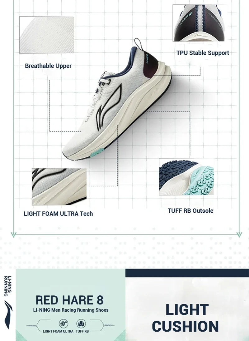 Li-Ning Men RED HARE 8 Racing Running Shoes