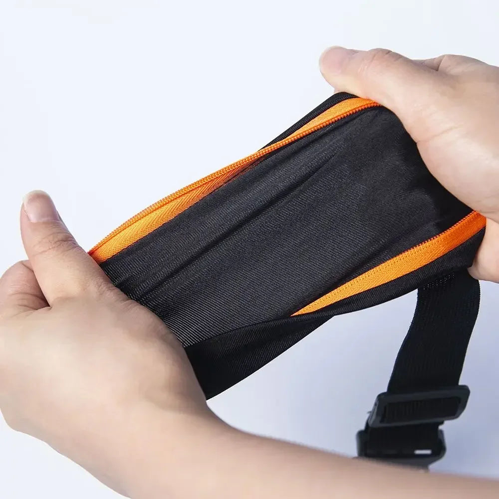 Adjustable Running Waist Pack Double Pocket Waterproof Phone