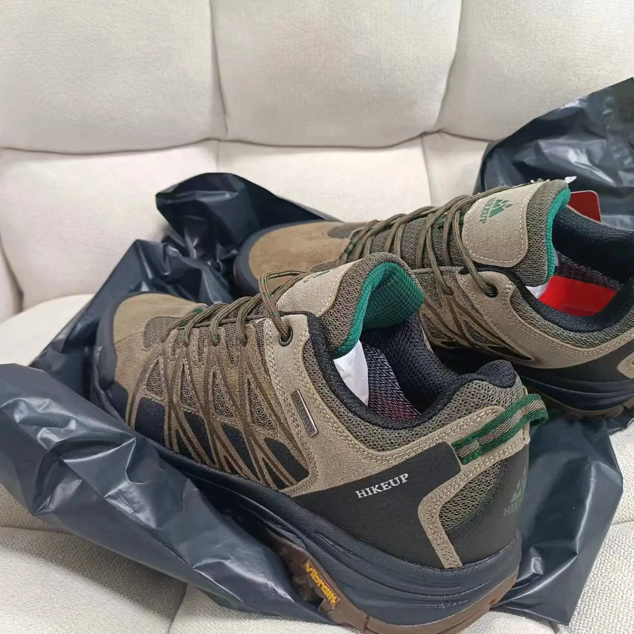 HIKEUP New Arrival Mens Hiking Shoes Breathable Lace