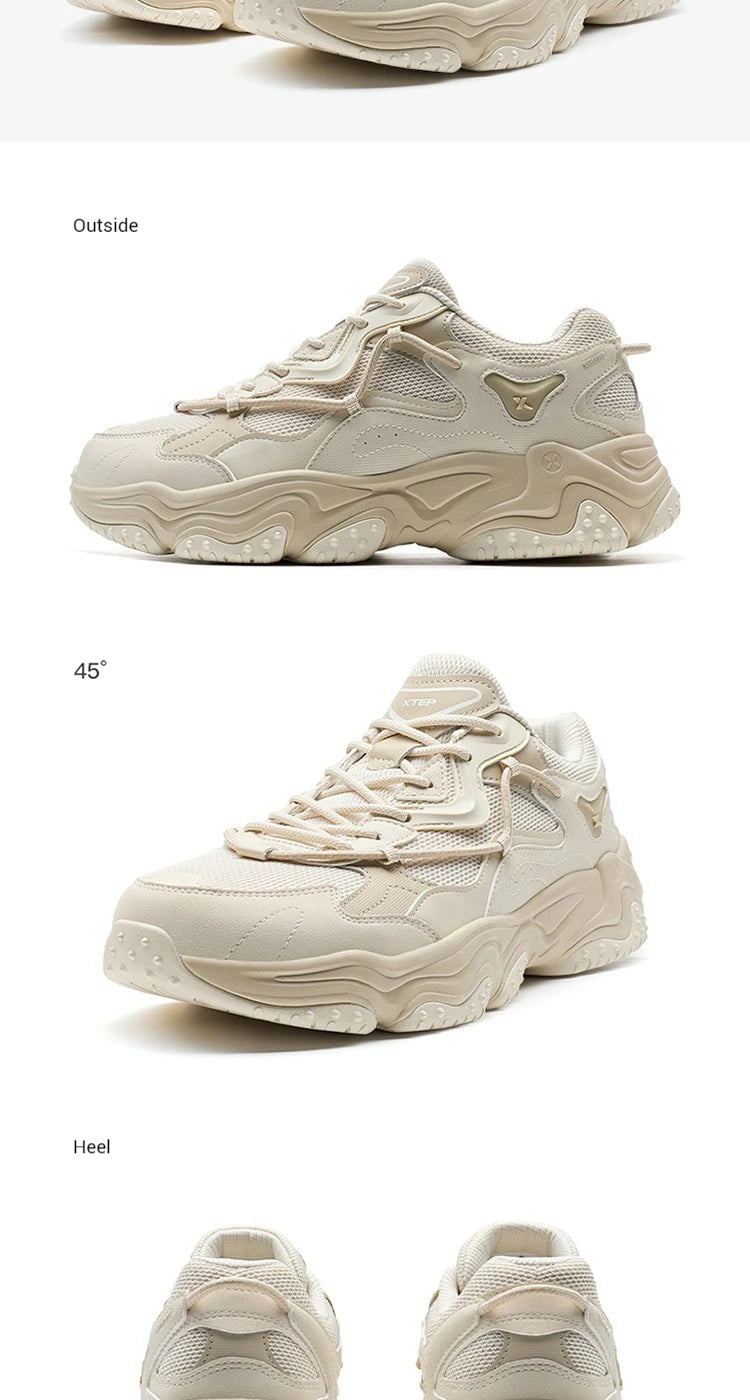 Xtep Volcano Casual Shoes Men 2025 Spring Comfortable