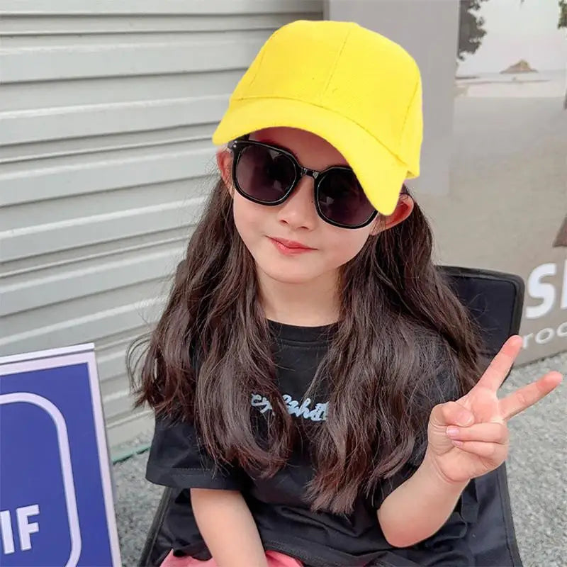 Fashion Candy Color Kids Baseball Cap Sun Protection