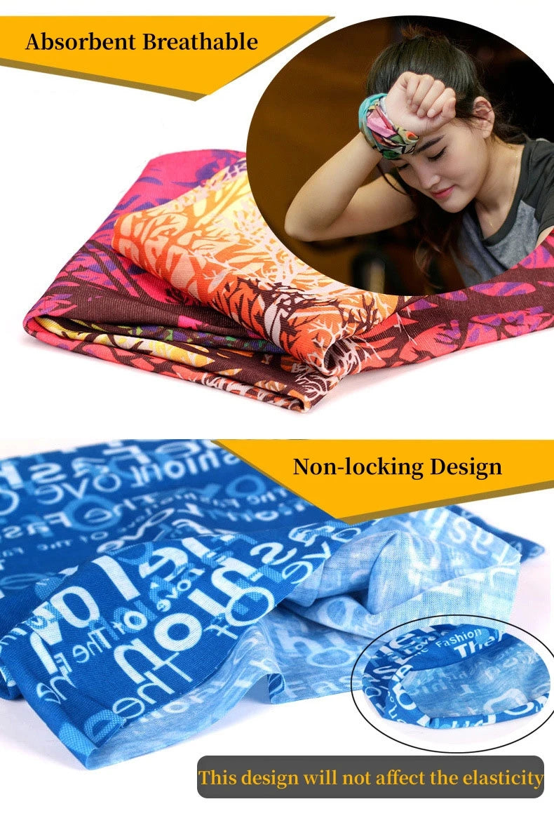 Unisex Gradient Print Bandana Neck Gaiter