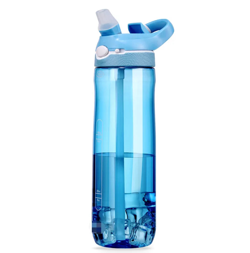 750ml/1000ml Tritan Material Water Bottle Straw Eco-Friendly Durable