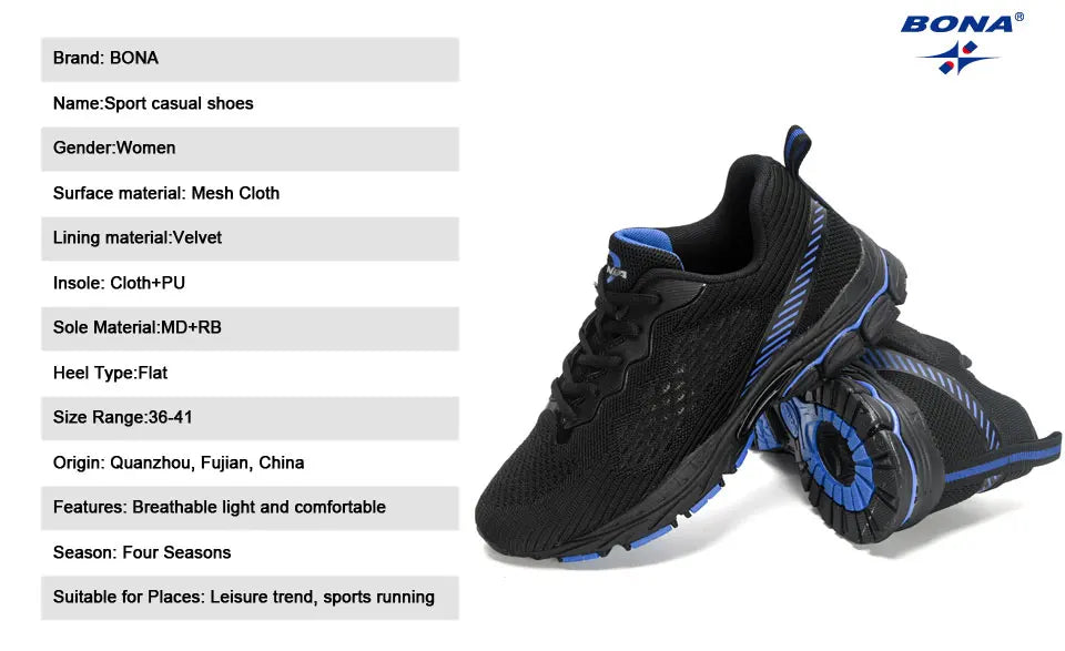 BONA New Designers Classics Sneakers Women Sports Shoes