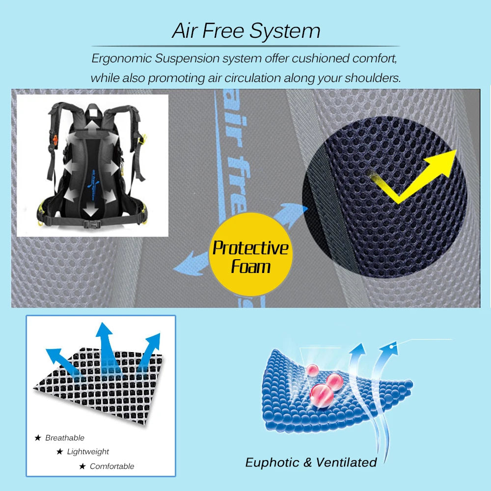 40L Water Resistant Travel Backpack Camping Hiking Laptop