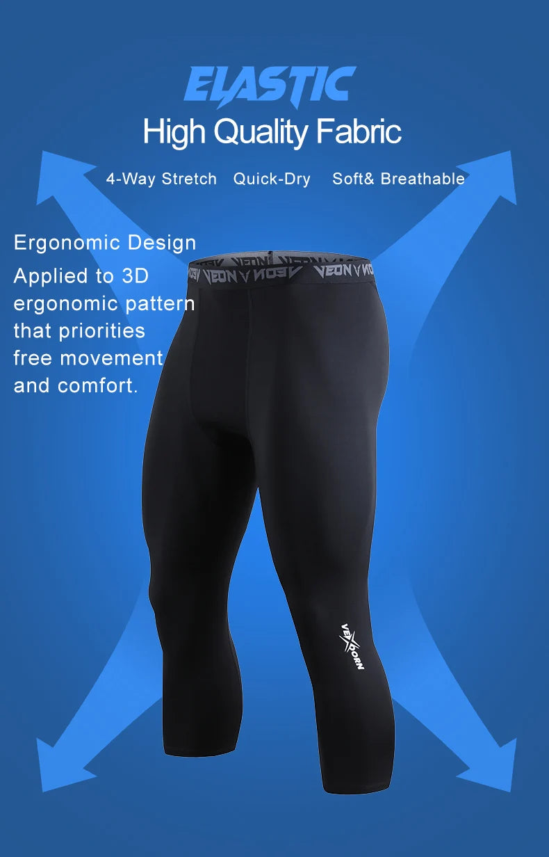 Mens Compression Pants Tights Cool Dry Leggings Sports