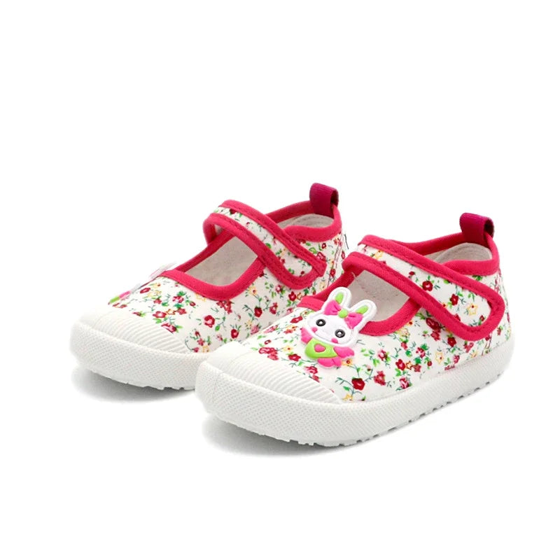 Girls' Soft Canvas Sports Shoes, EU 21-30