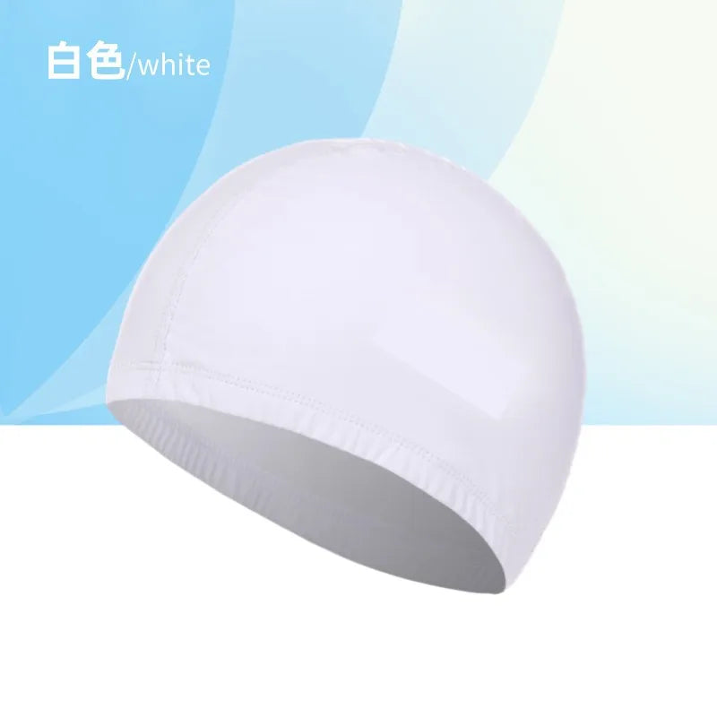 PU Coated Swimming Cap Unisex Comfortable Summer Swimming