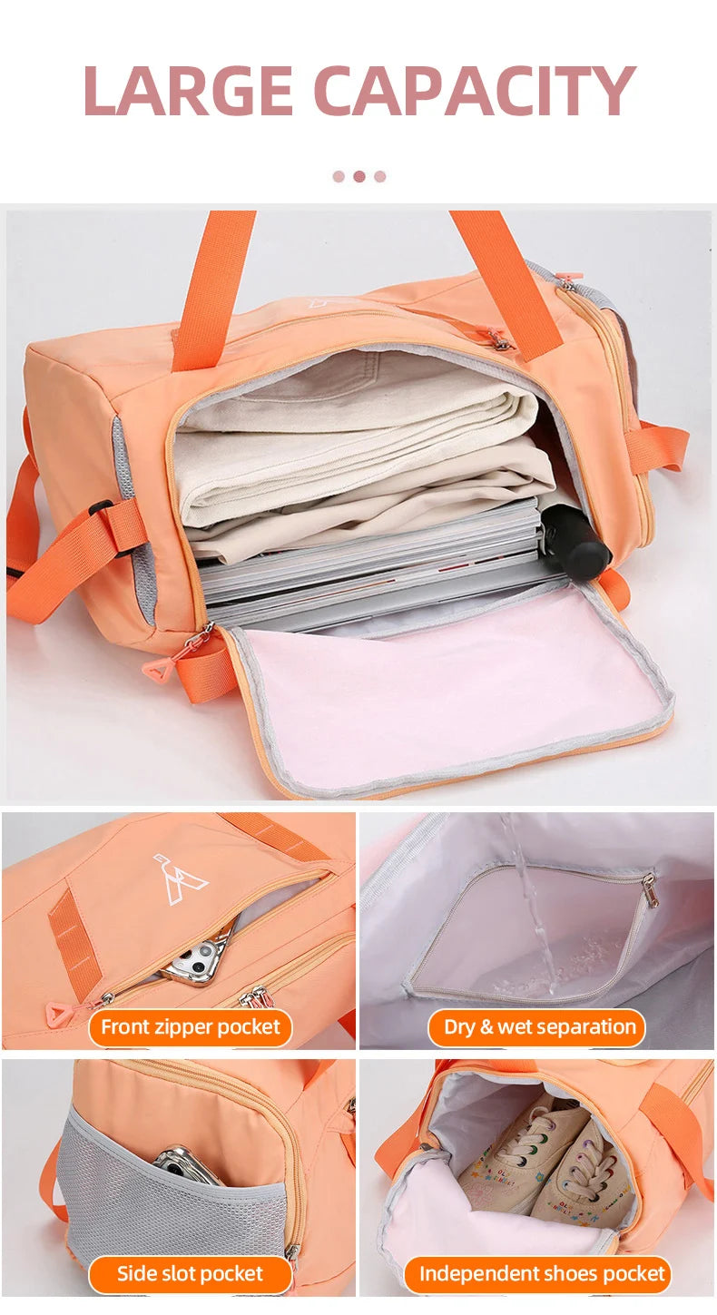 Woman Sports Gym Handbag Waterproof Fitness Training Bag