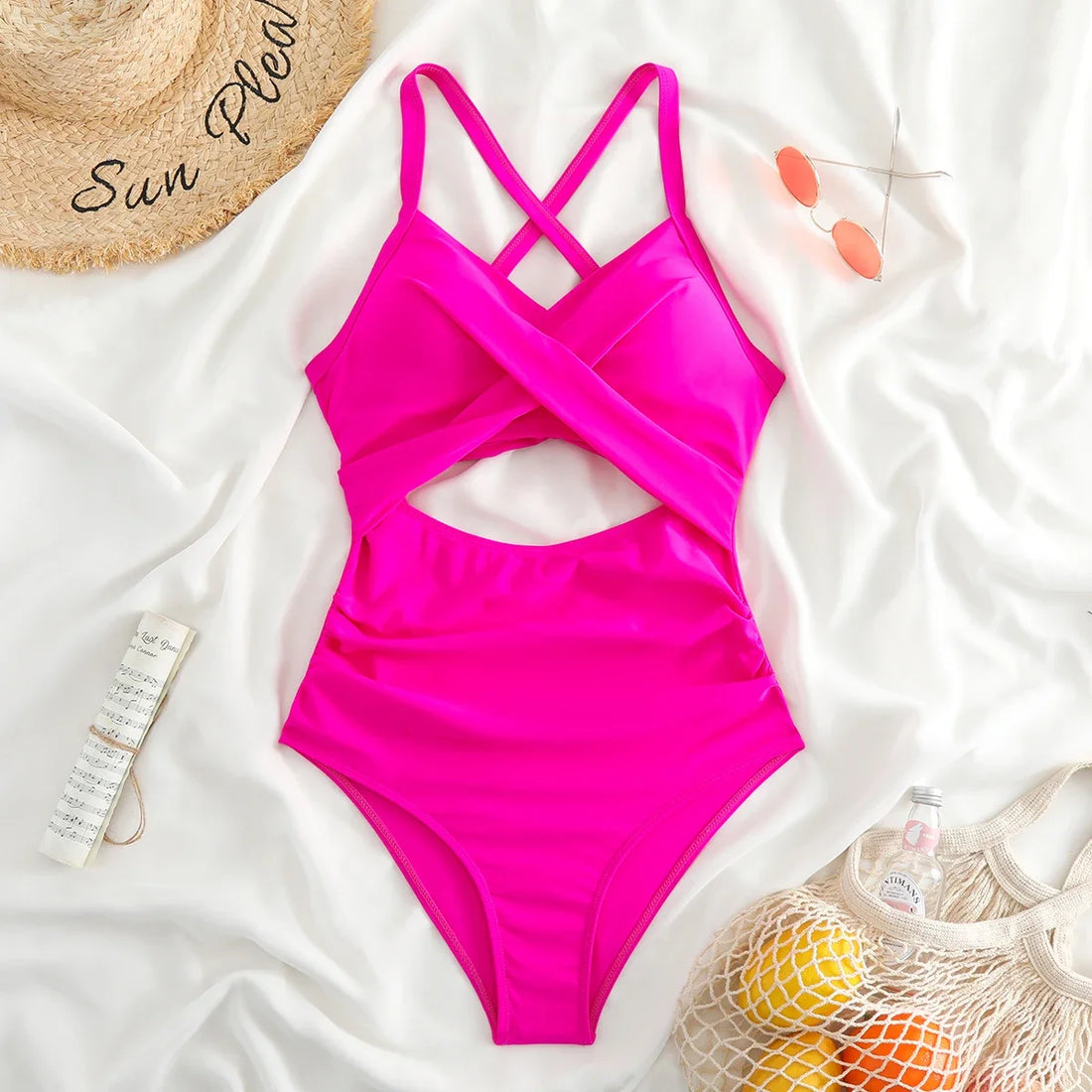 Women's Cross-Back One-Piece Swimsuit