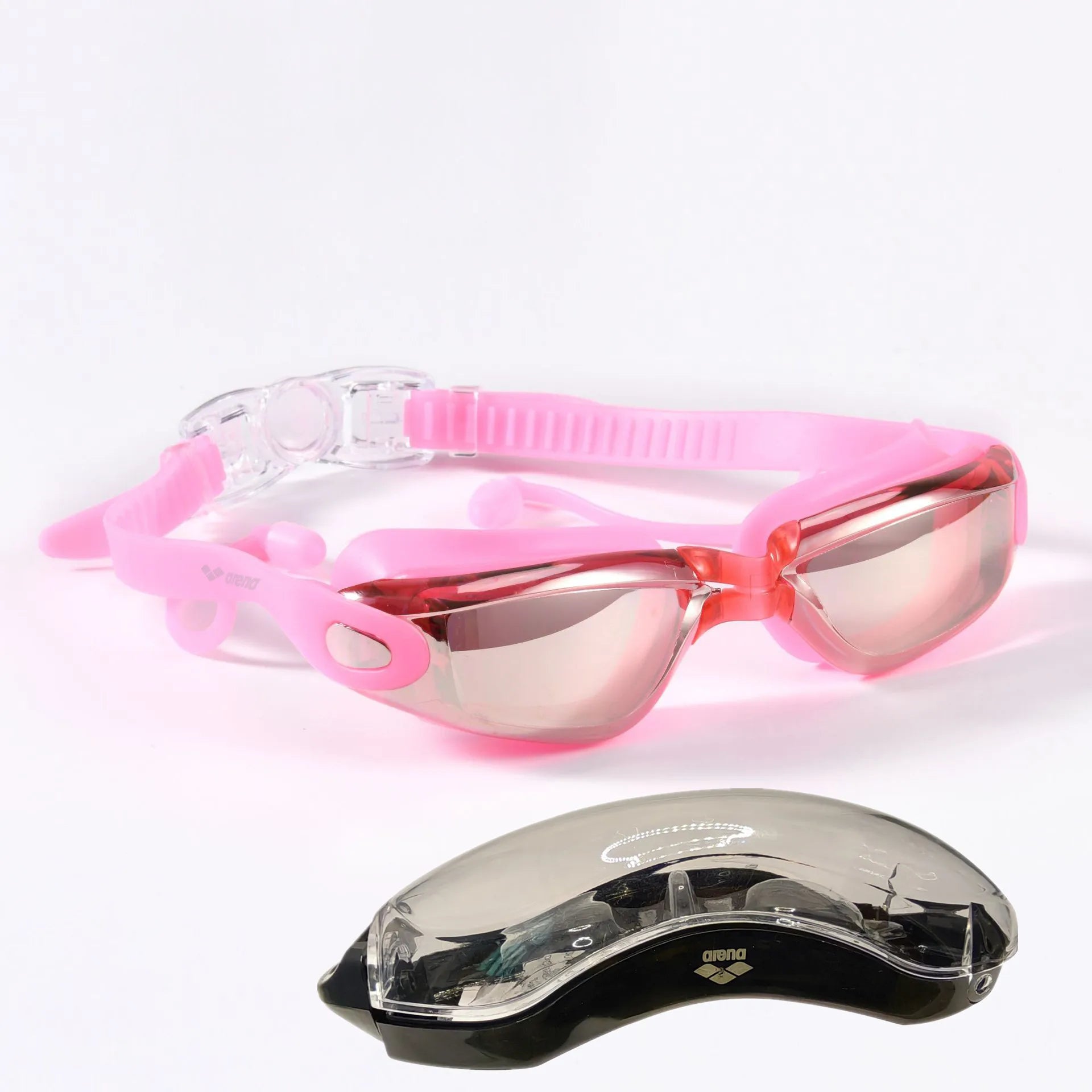 ARENA Professional Adult Anti-fog Swimming Goggles Earplugs Men