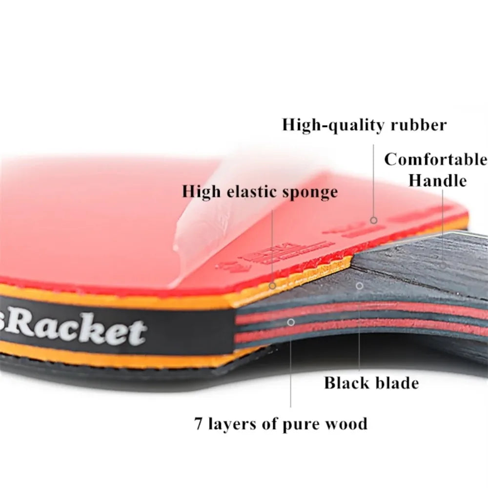 5/6 Star Table Tennis Racket 2PCS Professional Ping