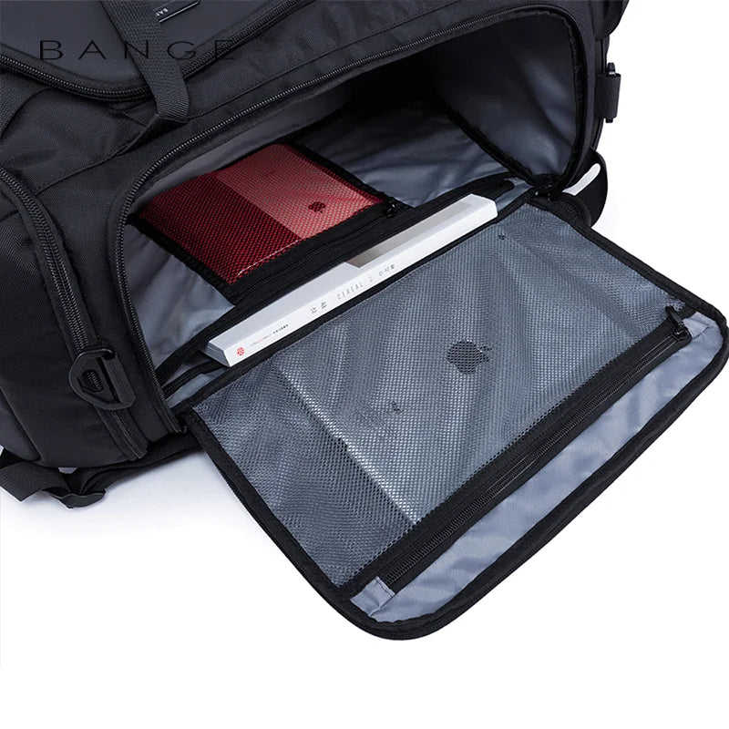 BANGE Men's Large Multi-Compartment Gym Bag