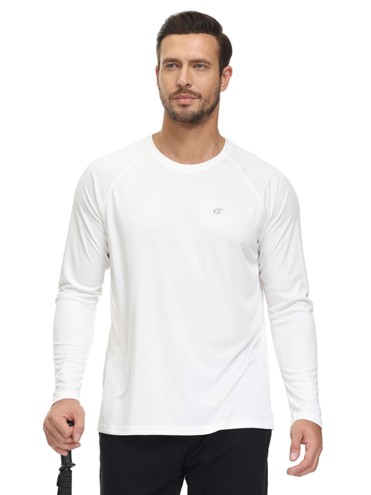 Men UPF 50+ Long Sleeve T-Shirt, Rash Guard