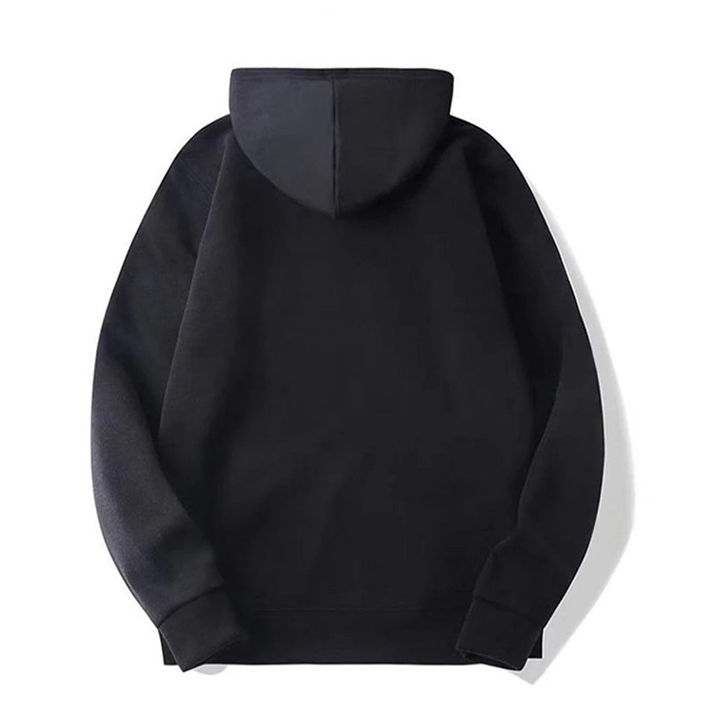 Men's Plain Fleece-Lined Pullover Hoodie, image 12 of 26