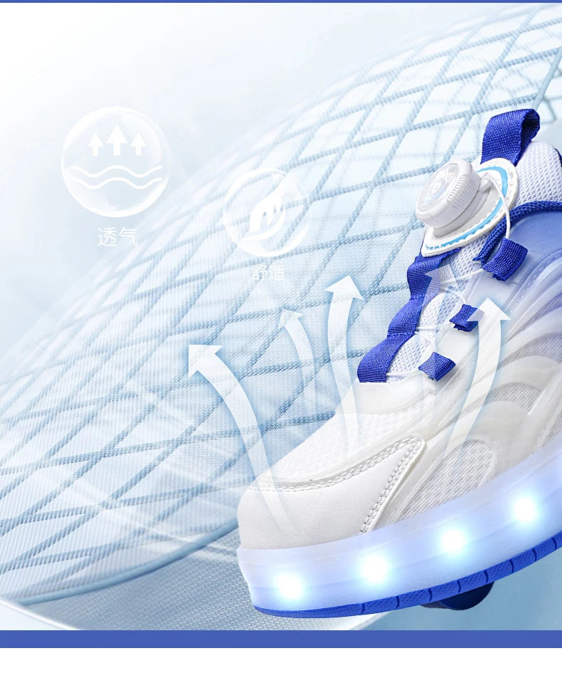 Kids' Light-Up Two-Wheel Roller Shoes, image 11 of 18