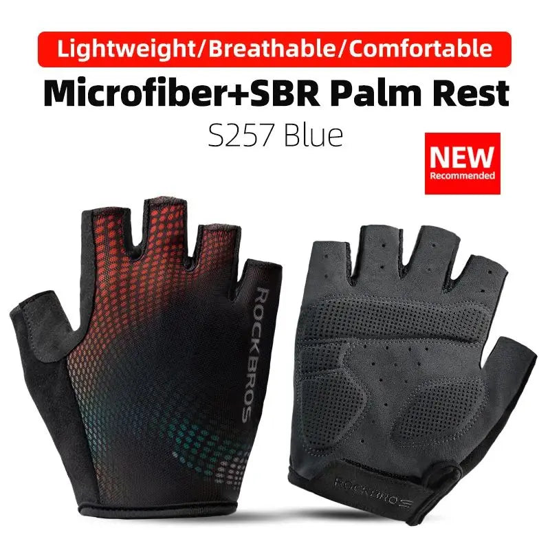 ROCKBROS Cycling Gloves Half Finger Shockproof Wear Resistant