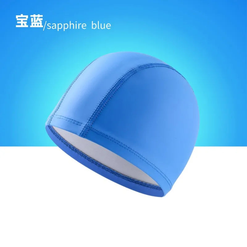 PU Coated Swimming Cap Unisex Comfortable Summer Swimming