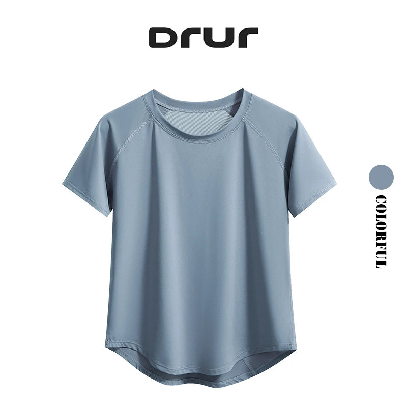 DRUR Yoga Tops Sportswear Woman Gym Shirts Breathable