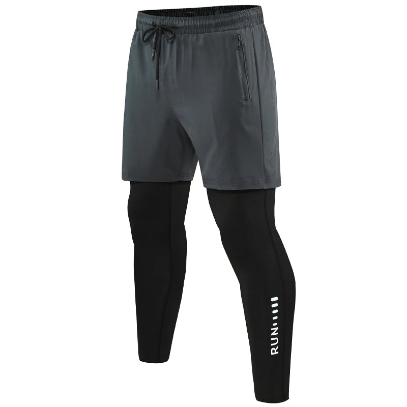 Men's 2-in-1 Double-Layer Running Trousers, image 2 of 20