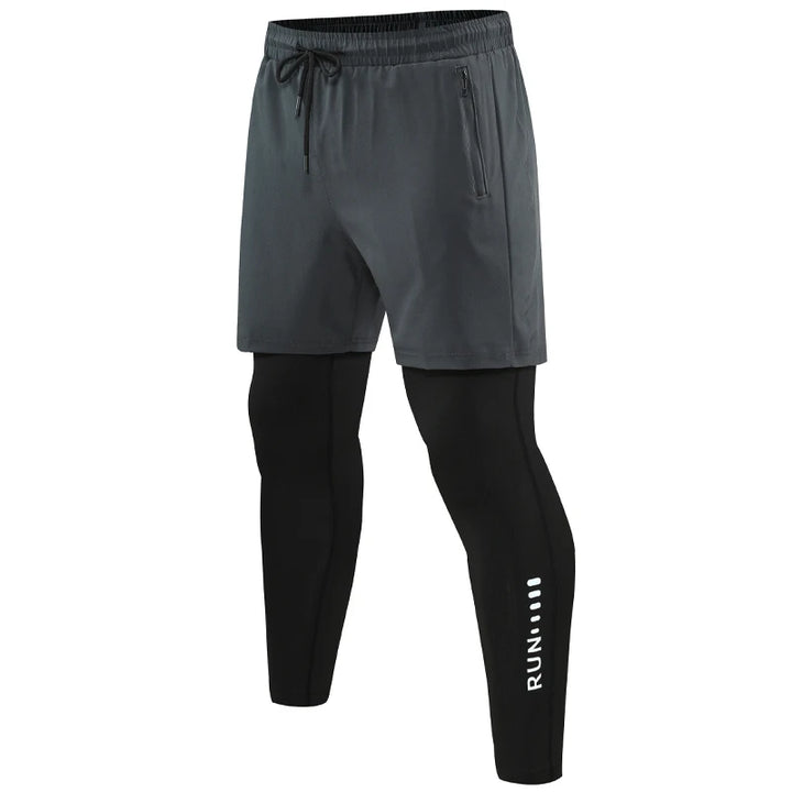 Men's 2-in-1 Double-Layer Running Trousers