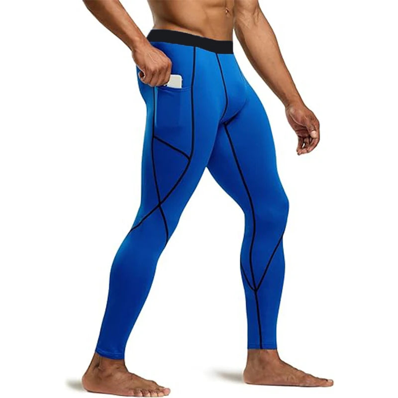 Men Running Leggings Quick Dry Gym Sport Tights