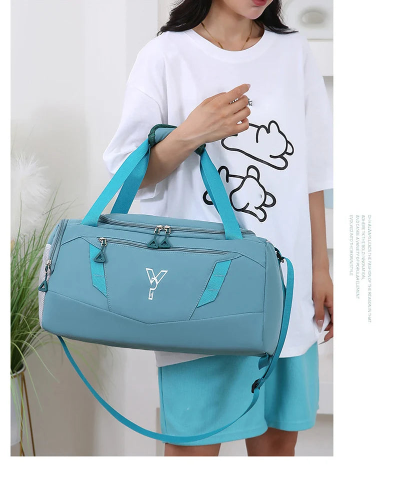 Women's Waterproof Gym Bag with Shoe Pocket