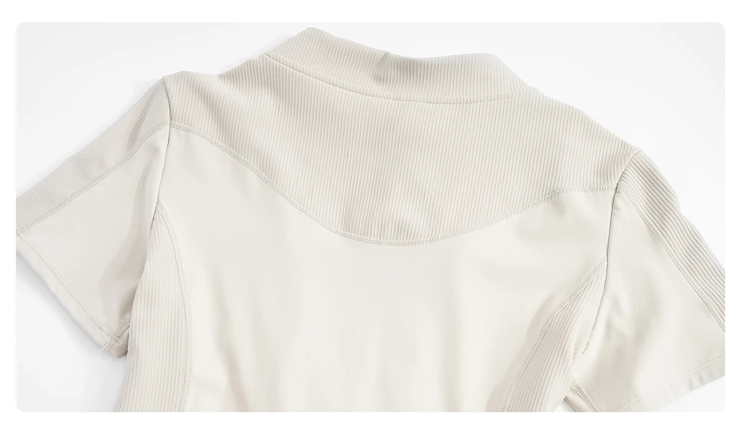 DRUR Yoga Tops Women Short Sleeve Half-Zipper Sports