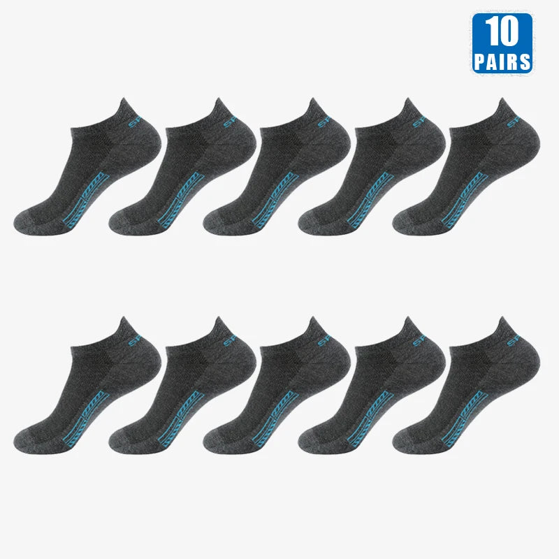 Men's Cotton Short Socks, 5 or 10 Pairs