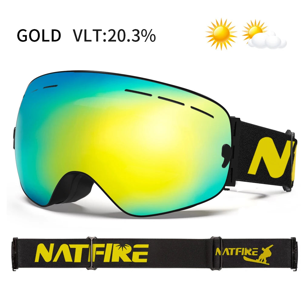 NATFIRE Unisex Anti-Fog Ski Goggles, image 18 of 26