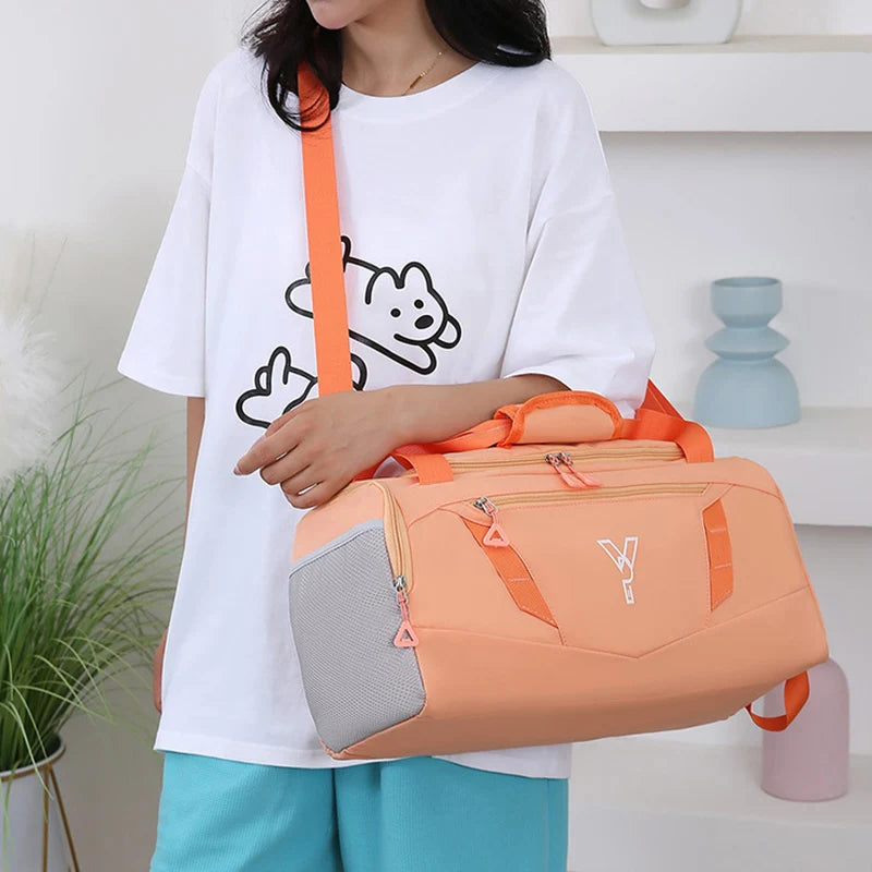 Women's Waterproof Gym Bag with Shoe Pocket
