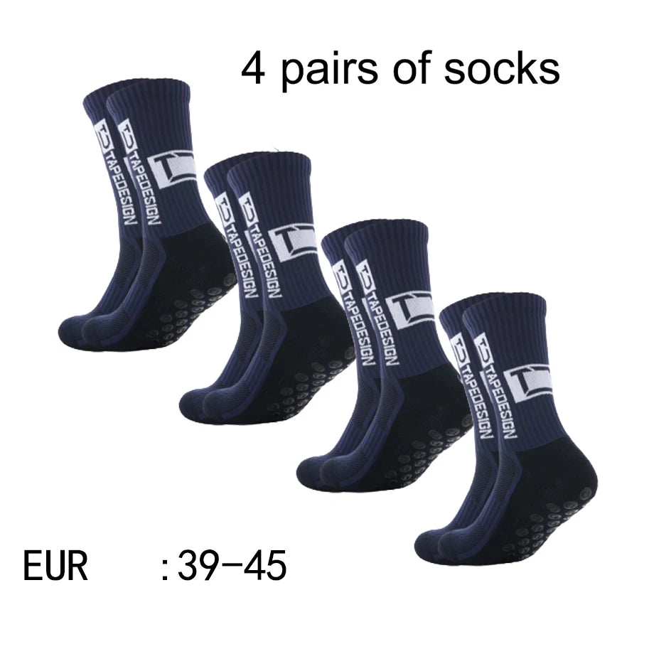 Mid-Calf Anti-Slip Football Socks, 4 Pairs, image 14 of 19