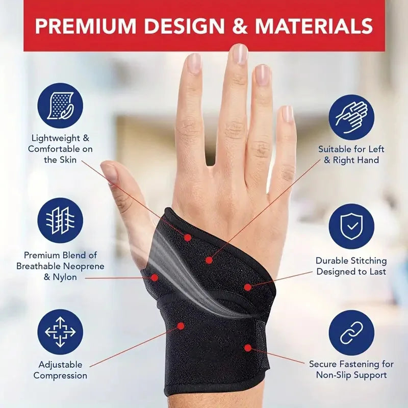 Adjustable Compression Wrist Wrap, One Size