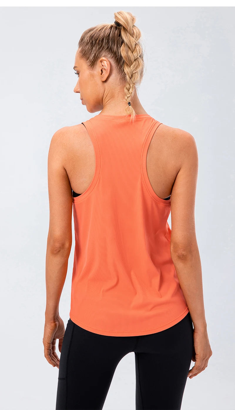 Women Sport tank Tops Loose Yoga Tops Quick