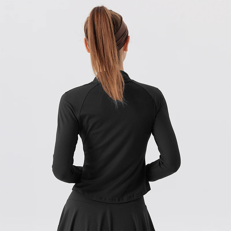 Summer Yoga Coat Women Yoga Fitness Wear Zipper