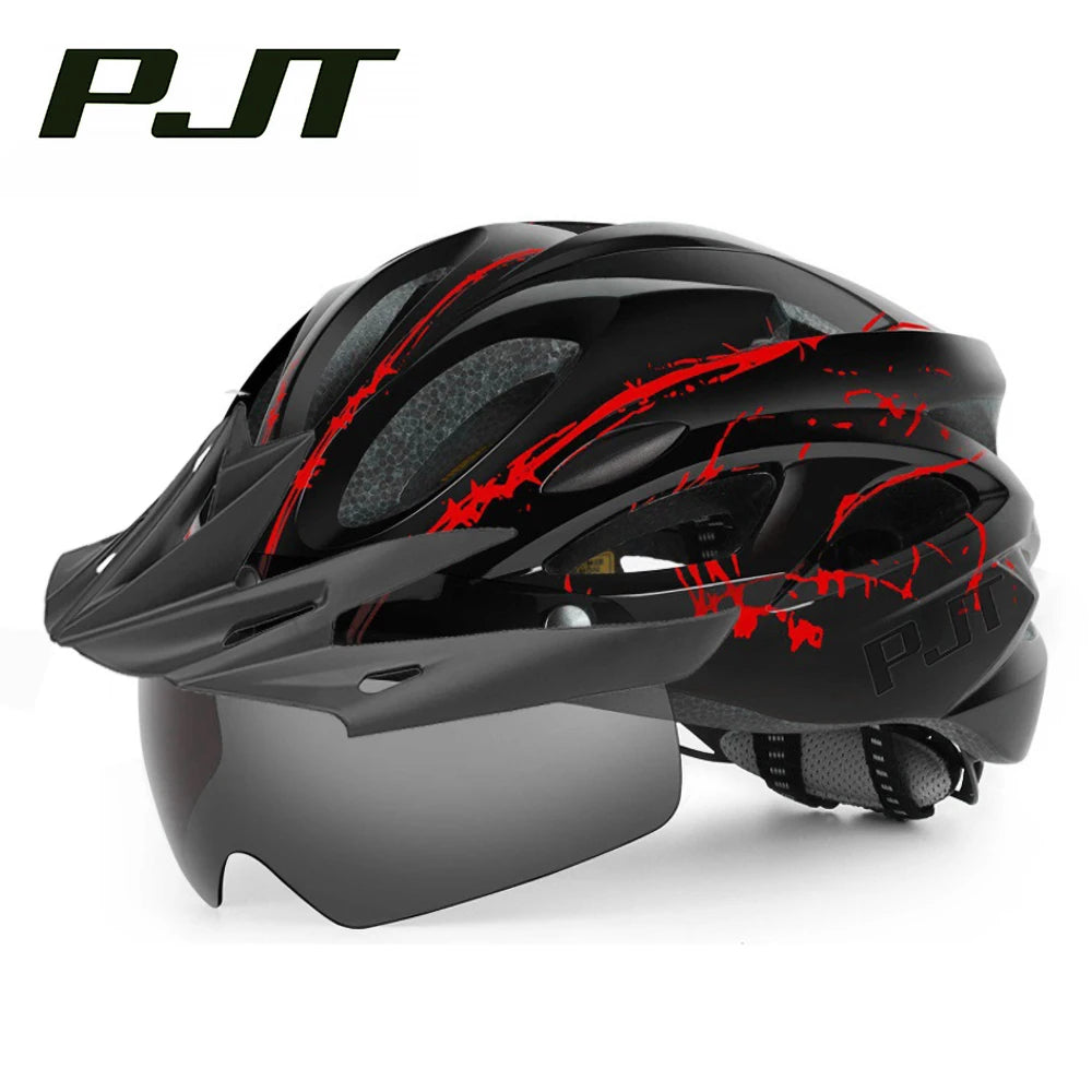 Lightweight Cycling Helmet with Goggles, image 2 of 18