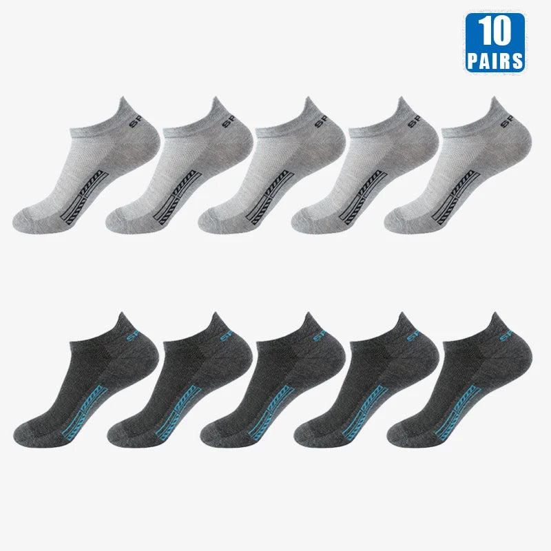 5/10 Pairs Cotton Men's Short Socks Crew Ankle