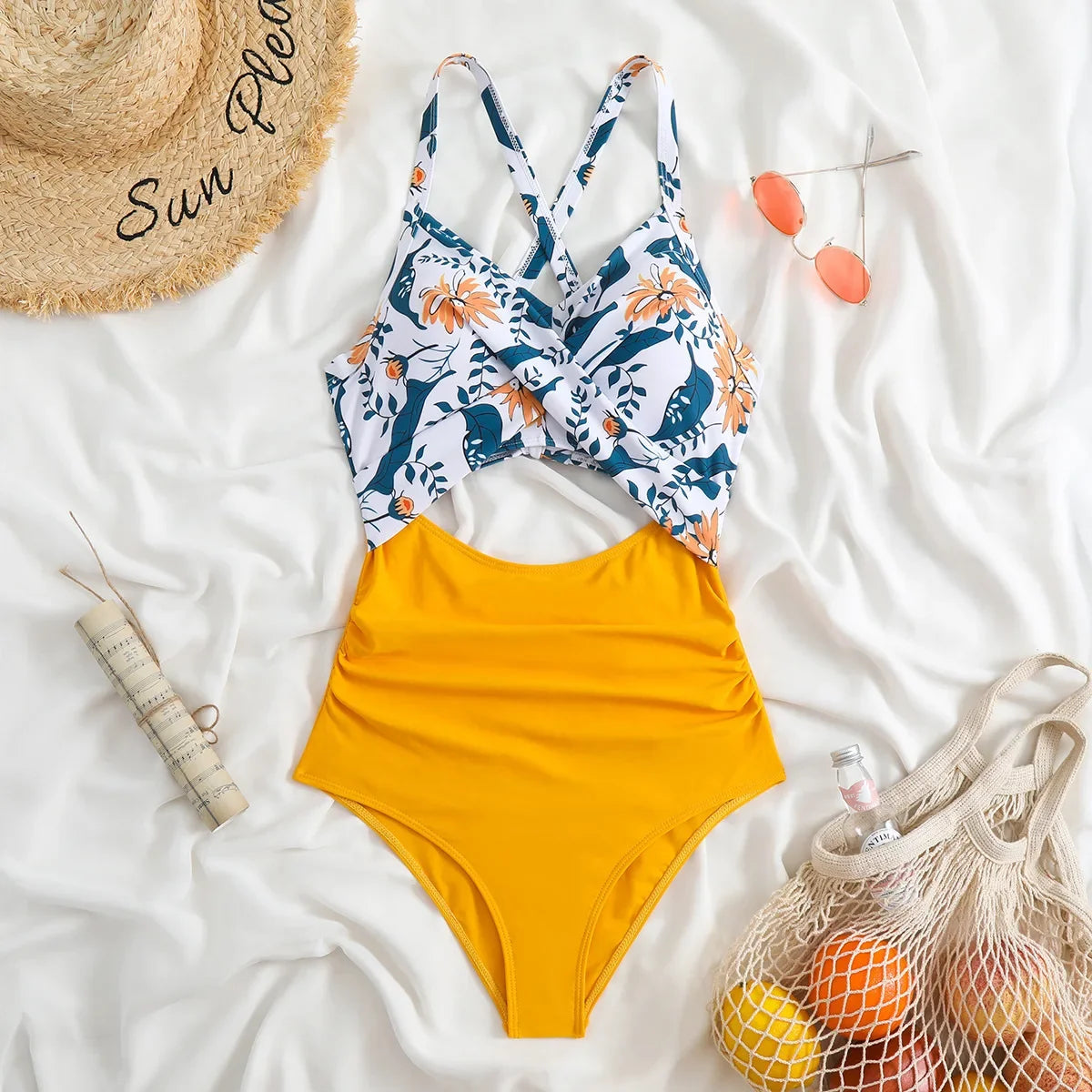 Women's Cross-Back One-Piece Swimsuit, image 22 of 33
