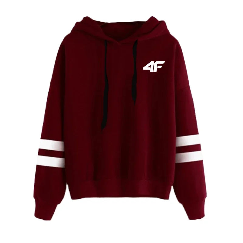 Fashion Womens Tracksuit Hooded Stripe Casual Daily Single